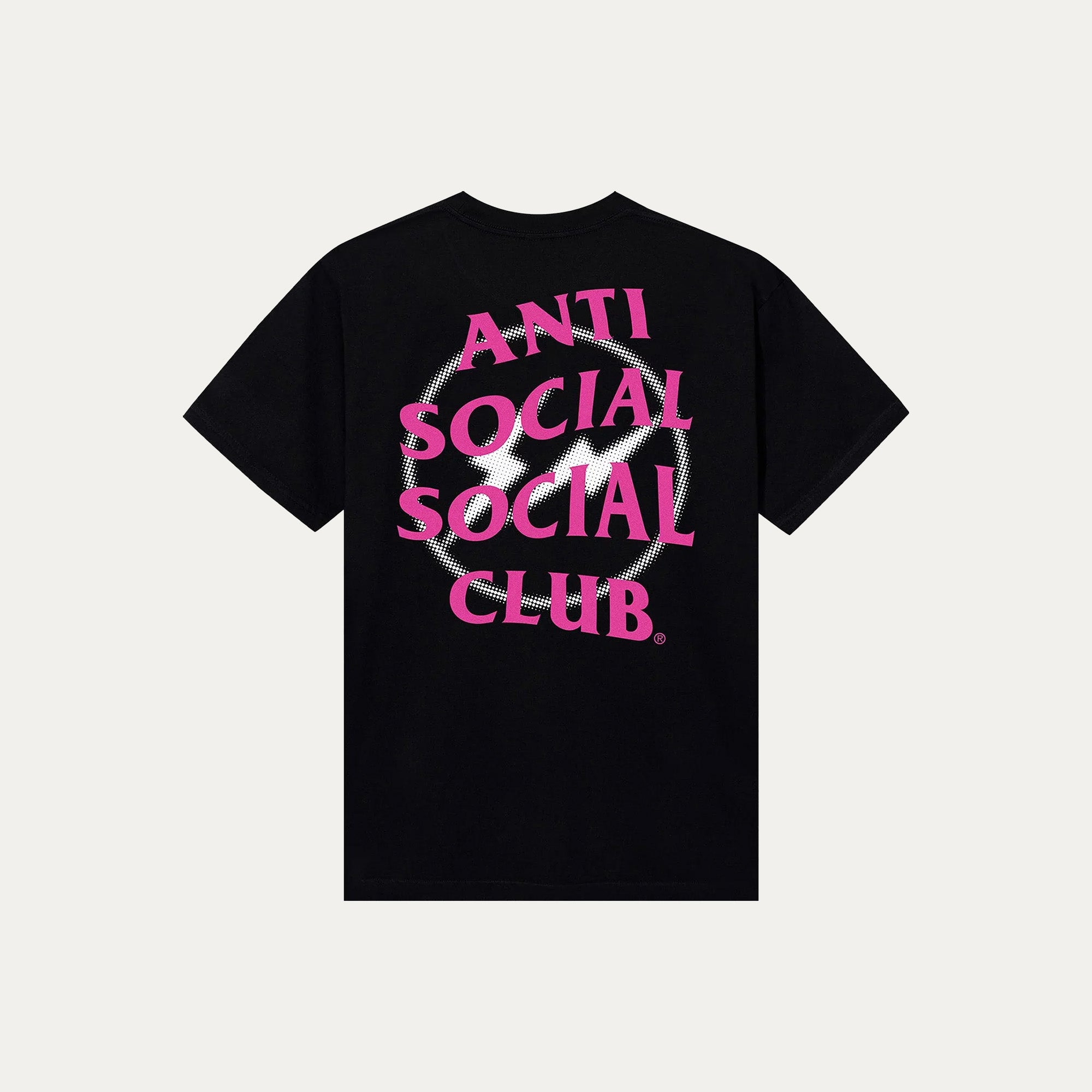 Anti Social Social Club x Fragment Design Half Tone Logo Tee - Black/Pink