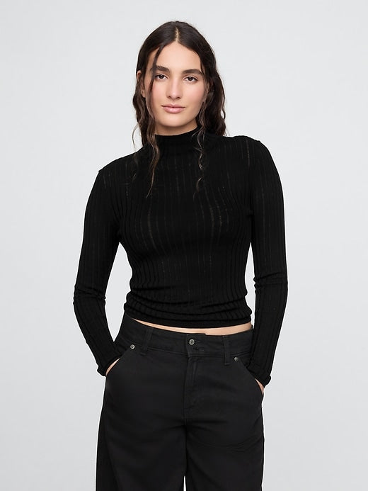 Gap x Cult Gaia Sheer Mockneck Top