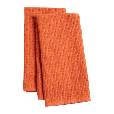 Diamond Pique Sienna Dish Towels Set of 2
