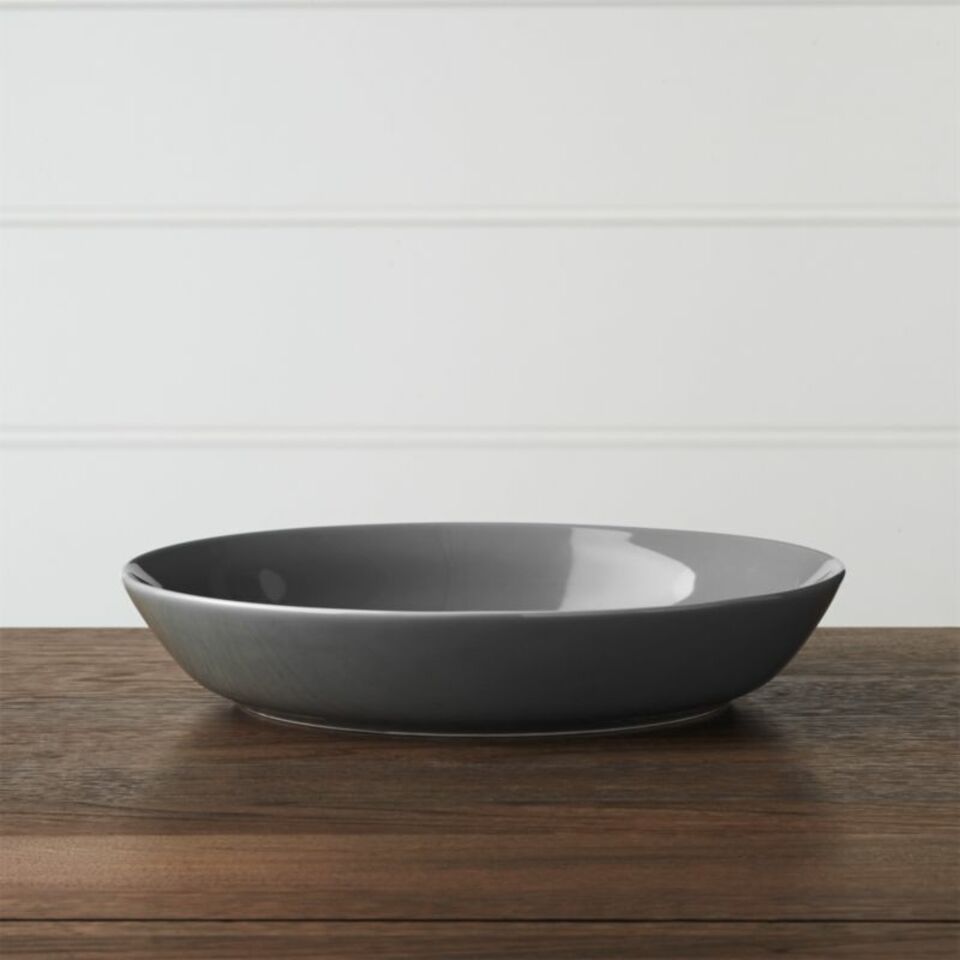 Hue Dark Grey Low Bowl