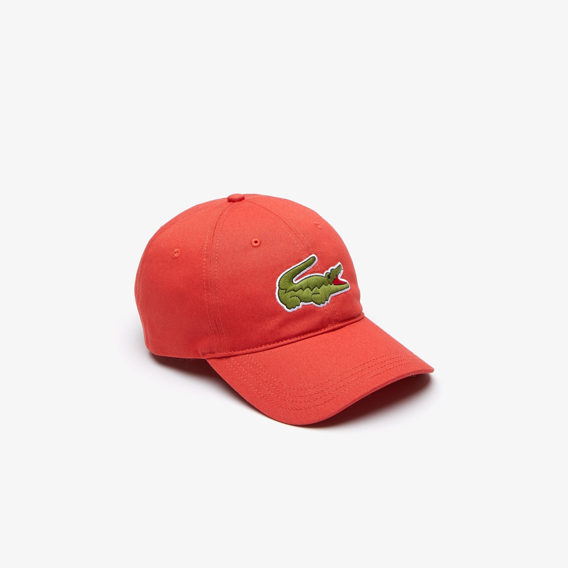 Lacoste Men's Big Croc Twill Adjustable Leather Strap Hat