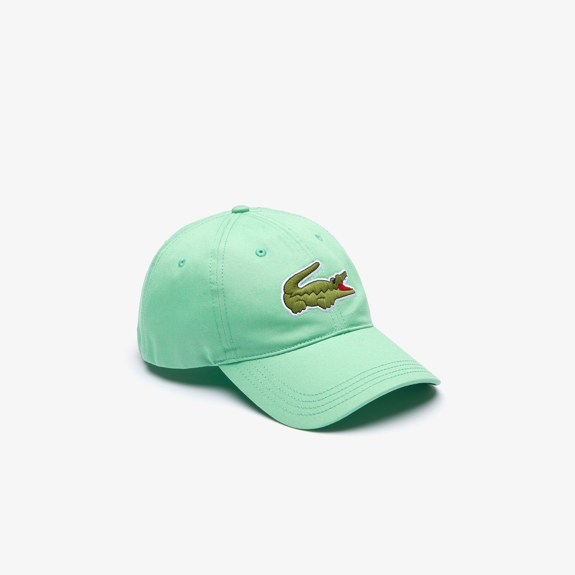 Lacoste Men's Big Croc Twill Adjustable Leather Strap Hat